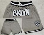 Brooklyn Nets Gray Statement Just Don Shorts