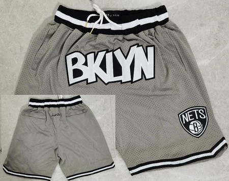 Brooklyn Nets Gray Statement Just Don Shorts