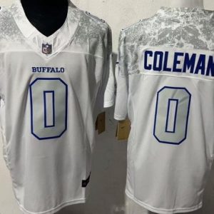 Buffalo Bills #0 Keon Coleman Limited White Rivalries FUSE Vapor Jersey