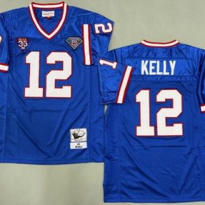 Buffalo Bills #12 Jim Kelly Blue 1994 Throwback Jersey