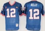 Buffalo Bills #12 Jim Kelly Blue Throwback Jersey