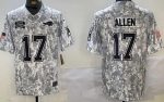 Buffalo Bills #17 Josh Allen Limited Arctic Camo 2024 Salute to Service Jersey