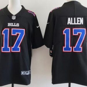 Buffalo Bills #17 Josh Allen Limited Black Fashion Vapor Jersey