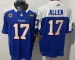 Buffalo Bills #17 Josh Allen Limited Blue Champioins C Patch FUSE Vapor Jersey