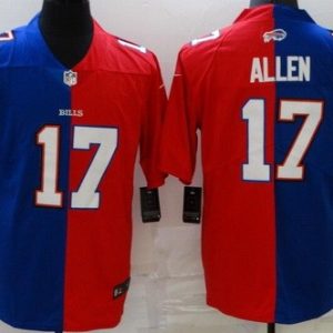 Buffalo Bills #17 Josh Allen Limited Blue Red Split Vapor Jersey