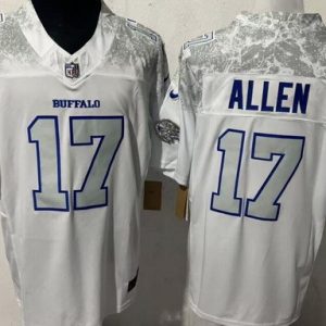 Buffalo Bills #17 Josh Allen Limited White Rivalries FUSE Vapor Jersey