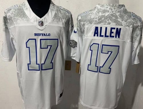 Buffalo Bills #17 Josh Allen Limited White Rivalries FUSE Vapor Jersey