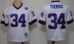Buffalo Bills #34 Thurman Thomas White Throwback Jersey