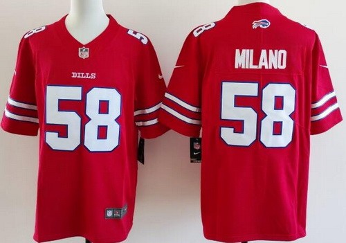 Buffalo Bills #58 Matt Milano Limited Red Vapor Jersey
