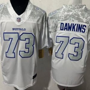 Buffalo Bills #73 Dion Dawkins Limited White Rivalries FUSE Vapor Jersey