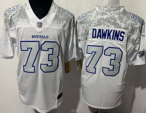Buffalo Bills #73 Dion Dawkins Limited White Rivalries FUSE Vapor Jersey