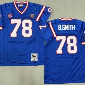 Buffalo Bills #78 Bruce Smith Blue 1990 Throwback Jersey