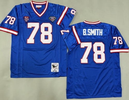 Buffalo Bills #78 Bruce Smith Blue 1990 Throwback Jersey