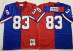 Buffalo Bills #83 Andre Reed Blue Red Split 1990 Throwback Jersey