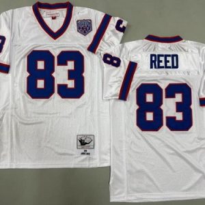 Buffalo Bills #83 Andre Reed White 1990 Throwback Jersey