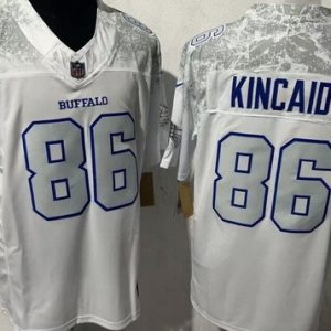 Buffalo Bills #86 Dalton Kincaid Limited White Rivalries FUSE Vapor Jersey