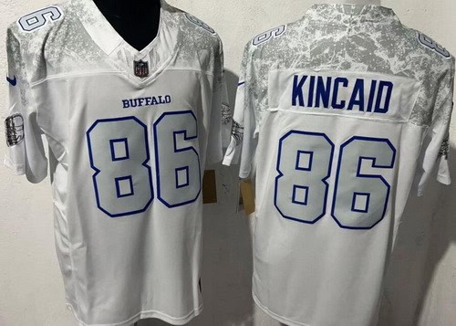 Buffalo Bills #86 Dalton Kincaid Limited White Rivalries FUSE Vapor Jersey