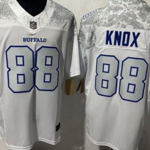 Buffalo Bills #88 Dawson Knox Limited White Rivalries FUSE Vapor Jersey