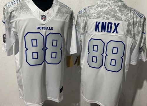 Buffalo Bills #88 Dawson Knox Limited White Rivalries FUSE Vapor Jersey