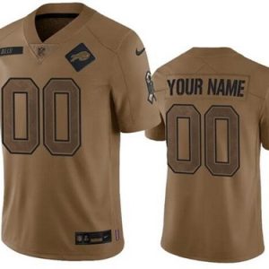 Buffalo Bills Customized Brown 2023 Salute To Service Jersey
