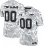 Buffalo Bills Customized Limited Arctic Camo 2024 Salute to Service Jersey