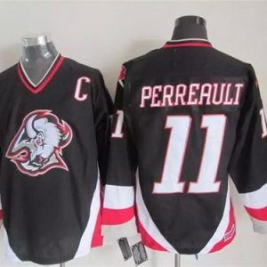 Buffalo Sabres #11 Gilbert Perreault Black Throwback Jersey