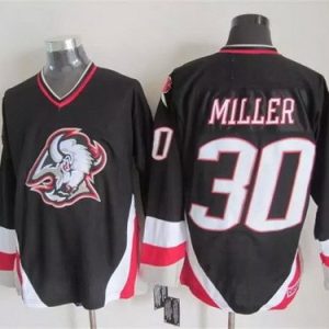 Buffalo Sabres #30 Ryan Miller Black Throwback Jersey