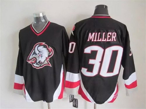 Buffalo Sabres #30 Ryan Miller Black Throwback Jersey