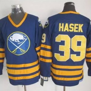 Buffalo Sabres #39 Dominik Hasek Blue Throwback Jersey