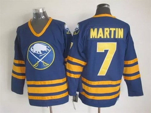 Buffalo Sabres #7 Rick Martin Blue Throwback Jersey