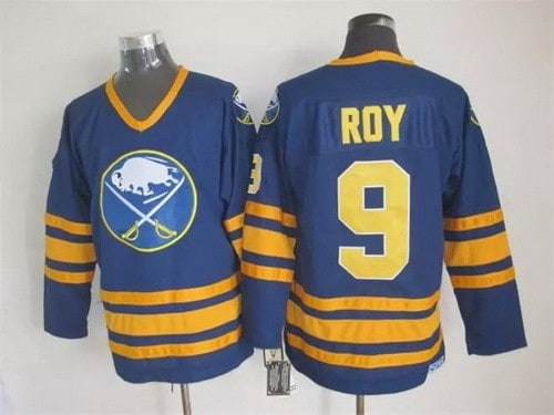 Buffalo Sabres #9 Derek Roy Blue Throwback Jersey