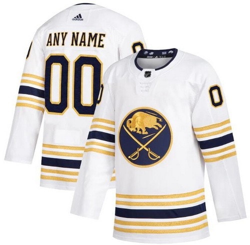 Buffalo Sabres Customized White 2021 Alternate Authentic Jersey