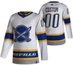 Buffalo Sabres Customized White 2021 Reverse Retro Authentic Jersey