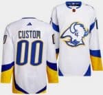 Buffalo Sabres Customized White 2022 Reverse Retro Authentic Jersey