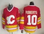 Calgary Flames #10 Gary Roberts Red Throwback Jersey