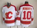 Calgary Flames #10 Gary Roberts White Throwback Jersey