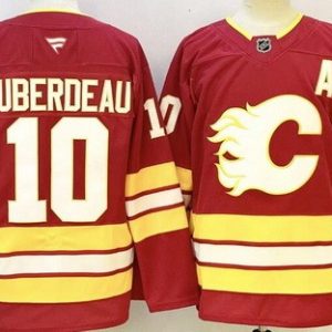 Calgary Flames #10 Jonathan Huberdeau Red Authentic Jersey