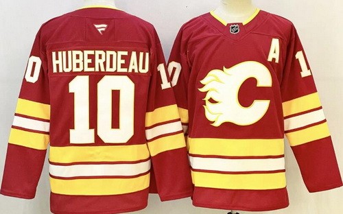 Calgary Flames #10 Jonathan Huberdeau Red Authentic Jersey
