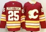 Calgary Flames #25 Jacob Markstrom Red Authentic Jersey