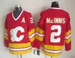 Calgary Flames #2 Al MacInnis Red Throwback Jersey
