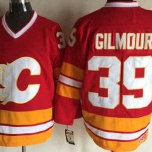 Calgary Flames #39 Doug Gilmour Red Throwback Jersey