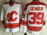 Calgary Flames #39 Doug Gilmour White Throwback Jersey