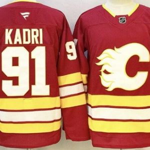 Calgary Flames #91 Nazem Kadri Red Authentic Jersey