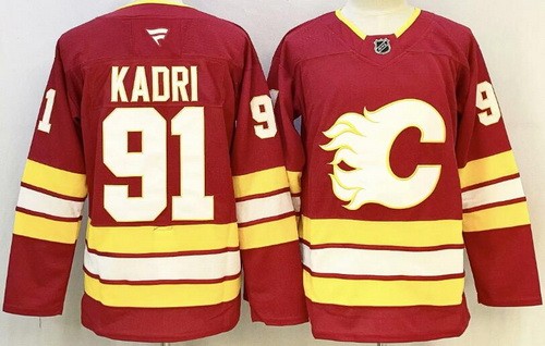 Calgary Flames #91 Nazem Kadri Red Authentic Jersey