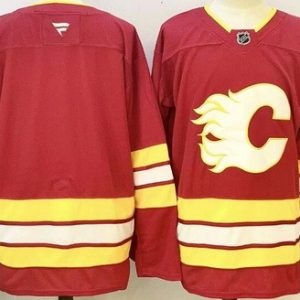 Calgary Flames Blank Red Authentic Jersey