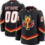 Calgary Flames Customized Black Fanatics Authentic Jersey