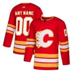 Calgary Flames Customized Red Alternate Authentic Jersey