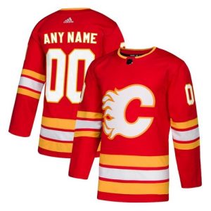 Calgary Flames Customized Red Alternate Authentic Jersey