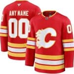 Calgary Flames Customized Red Fanatics Authentic Jersey