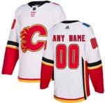 Calgary Flames Customized White Authentic Jersey